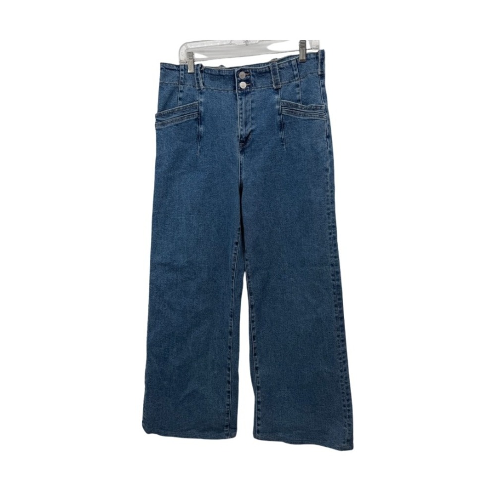 Mica Denim Wide Leg Jeans High Rise Stretchy Retro Boho Size 32***